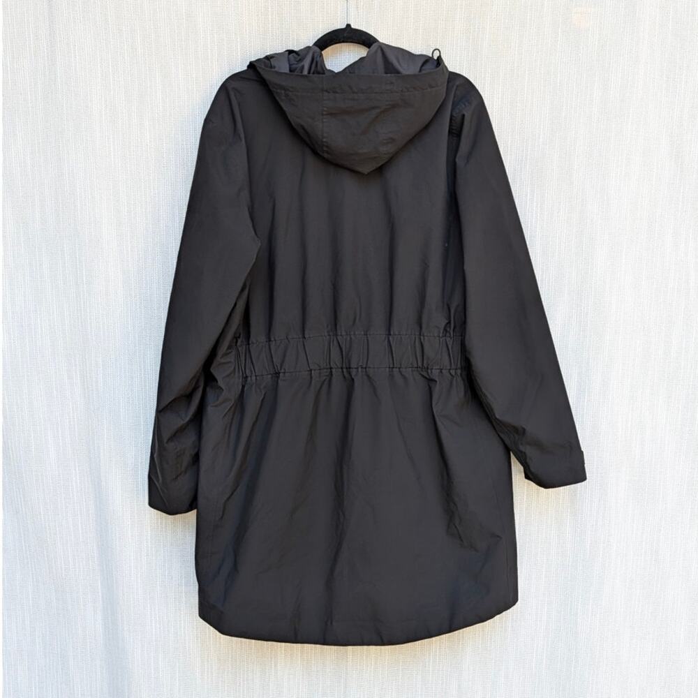 The North Face TNF City Breeze Rain Parka Jacket Womens XL Black Hooded - Picture 3 of 13
